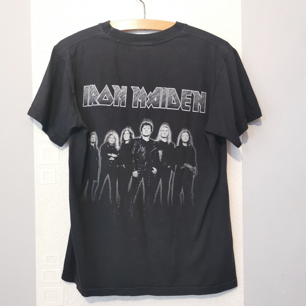 Iron Maiden Double Print T-shirt Solid Rock USA Label A Matter of Life and Death - Picture 2 of 8
